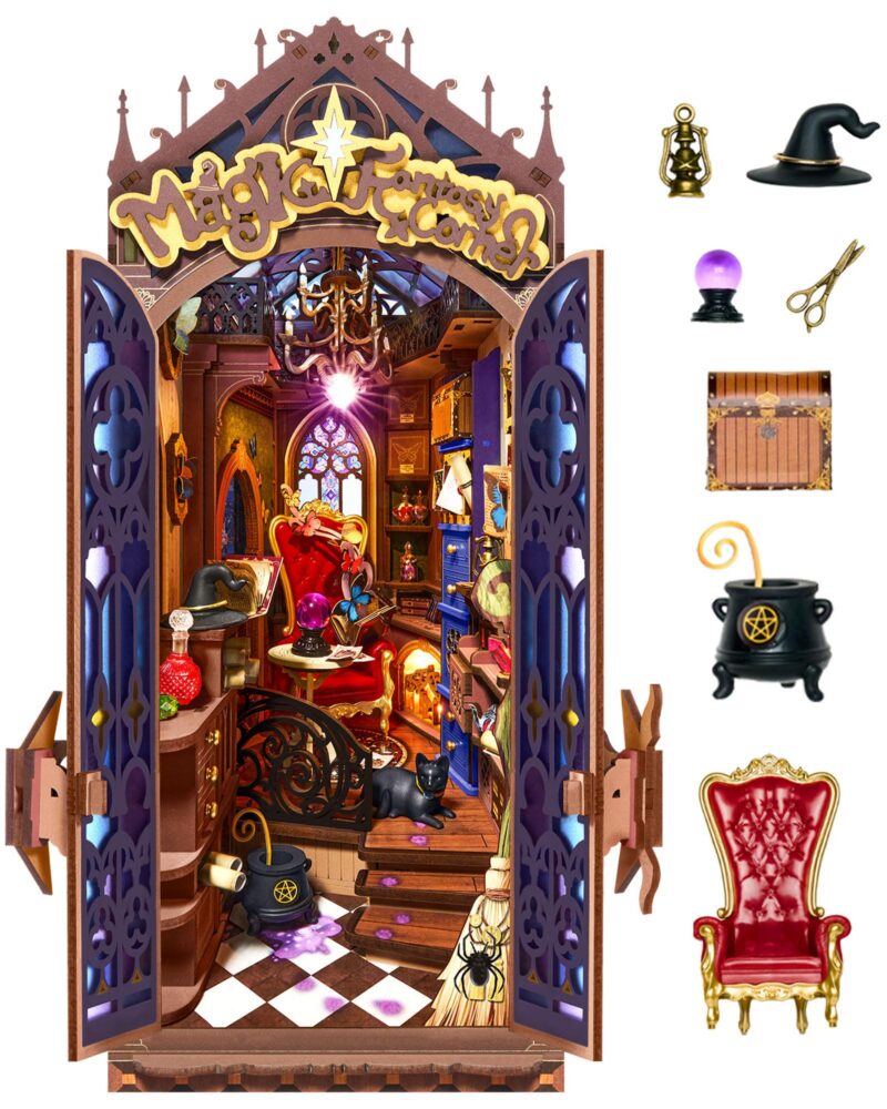 Rolife Magic Fantasy Corner DIY Book Nook Kit with LED