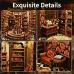 Qwakay Wisdom Yearbook Library DIY Book Nook Kit with LED