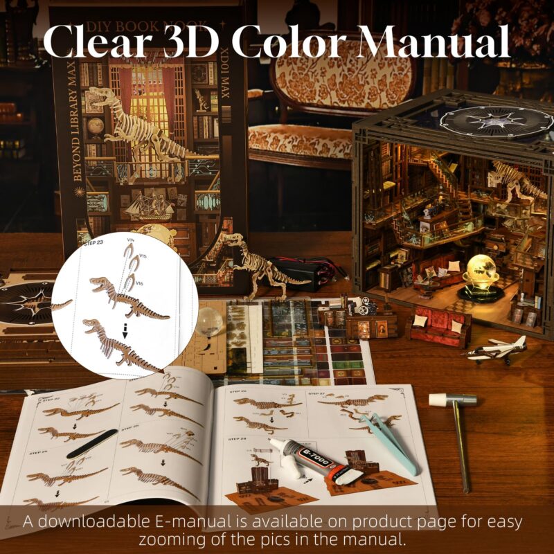 MiniCity Beyond Library Max DIY Book Nook Kit with LED
