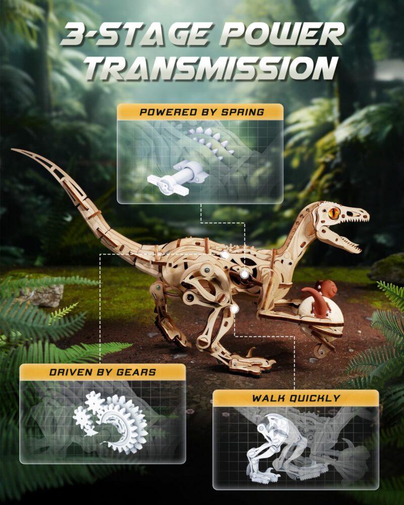 Rokr Velociraptor 3D Wooden Puzzle