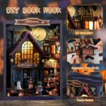Mostcloud Halloween Witch's House DIY Book Nook Kit with LED