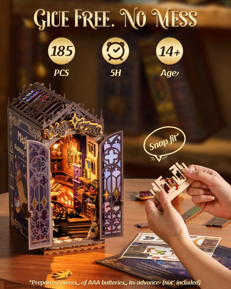 Rolife Magic Fantasy Corner DIY Book Nook Kit with LED