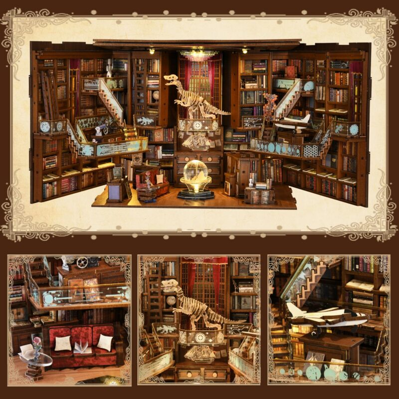 MiniCity Beyond Library Max DIY Book Nook Kit with LED