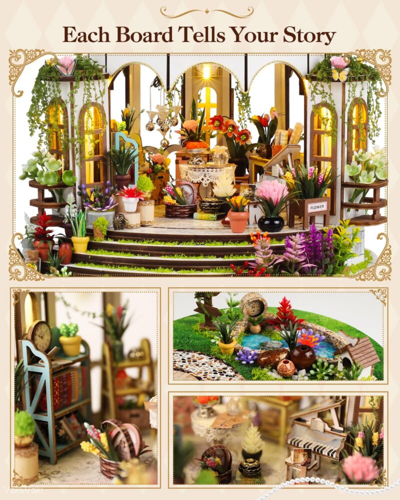 Vaki Vaki Hanging Garden DIY Book Nook Kit with LED