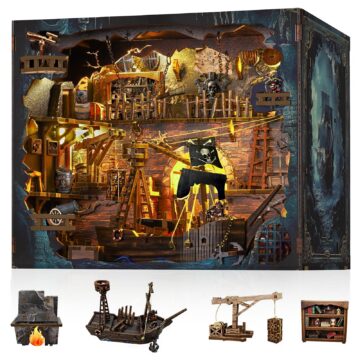 Vorathis Pirate Bay DIY Book Nook Kit with LED