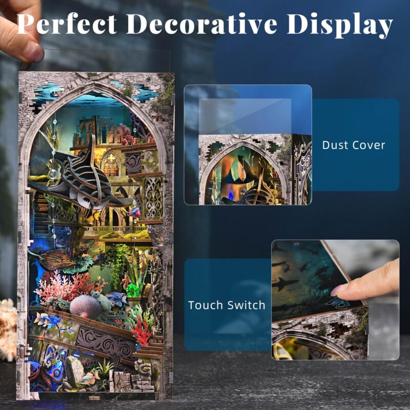 Fifijoy Lost City of Atlantis DIY Book Nook Kit with LED