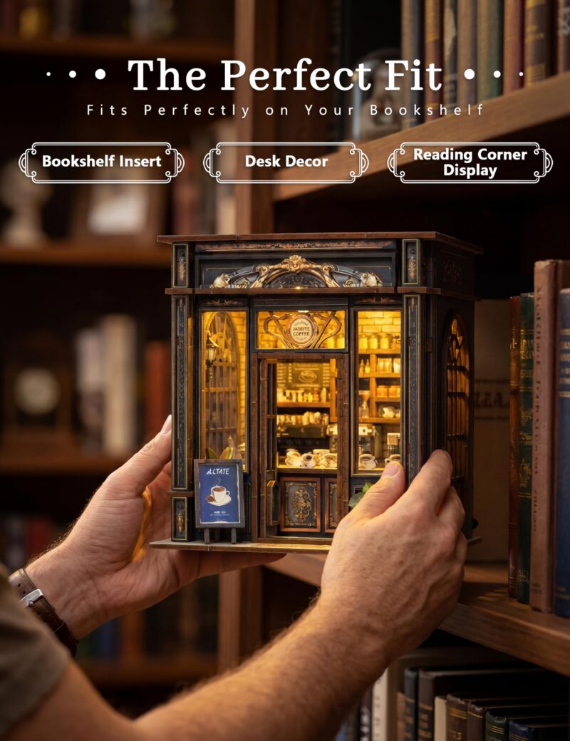 Boozuu Medieval Cafe DIY Book Nook Kit with LED
