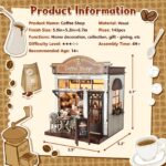 Antreatu Retro Coffee Shop DIY Book Nook Kit with LED