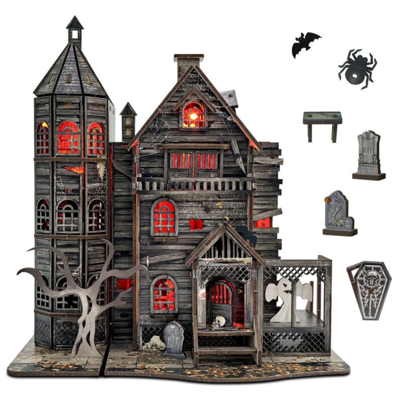 Dibetoy Haunted House DIY Book Nook Kit with LED