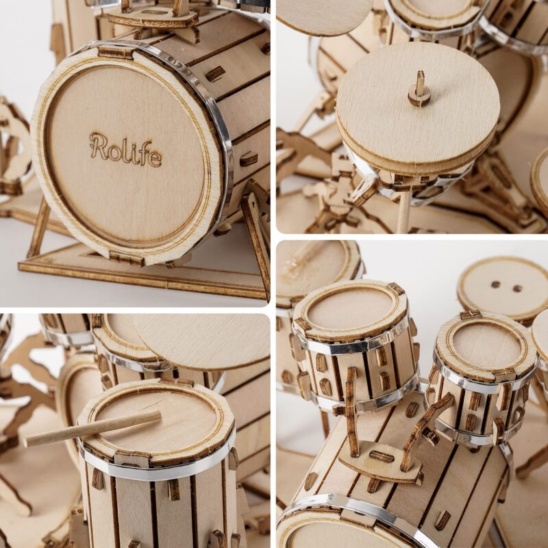 Rolife Drum Kit 3D Wooden Puzzle