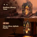 Funpola Magic Library DIY Book Nook Kit with LED