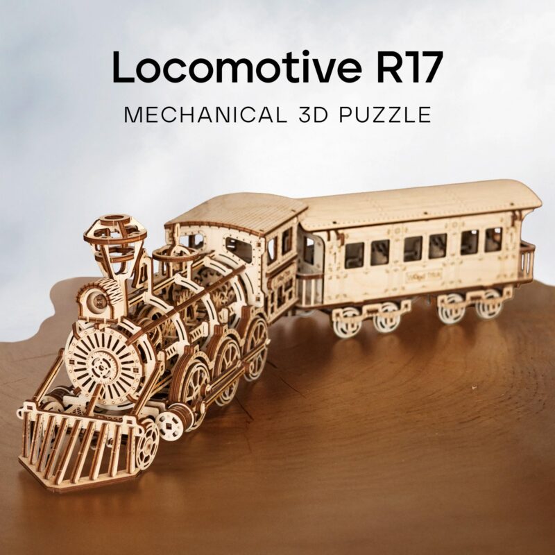 Wood Trick Toy Train Set 3D Wooden Model Kit