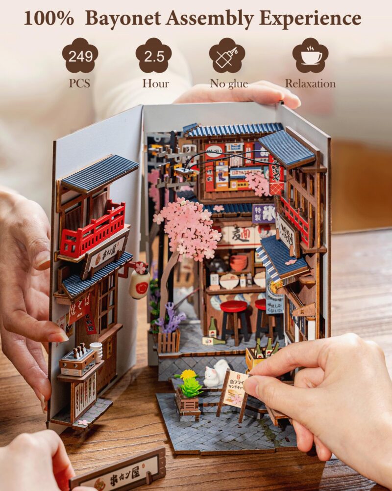 Rolife Sakura Wine Alley DIY Book Nook Kit