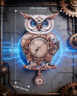 Rnfinewow Mechanical Owl 3D Wooden Clock Puzzle