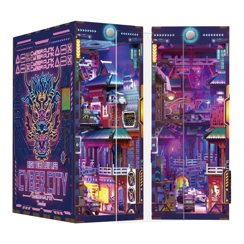 Tonecheer Cyber City DIY Book Nook Kit with LED Tonecheer Cyber City DIY Book Nook Kit with LED