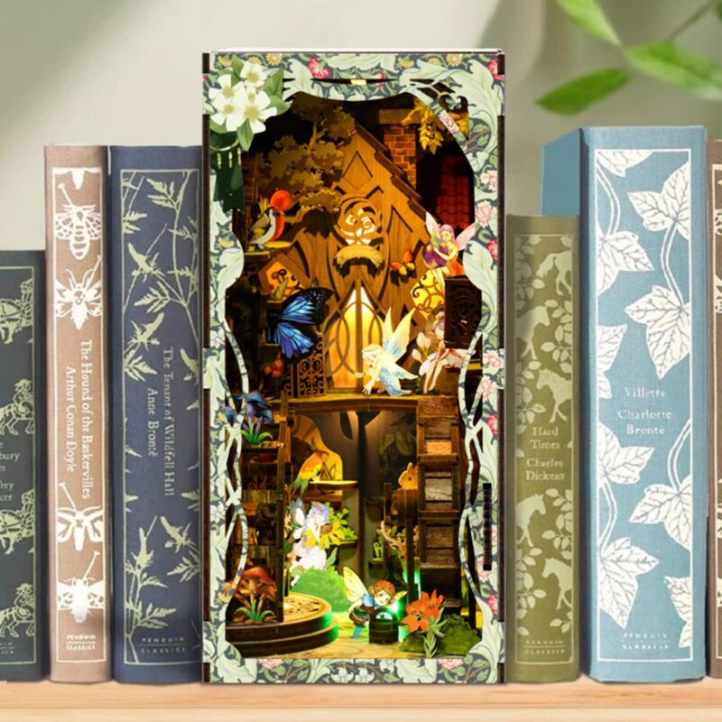Isseve Forest Secret World DIY Book Nook Kit with LED