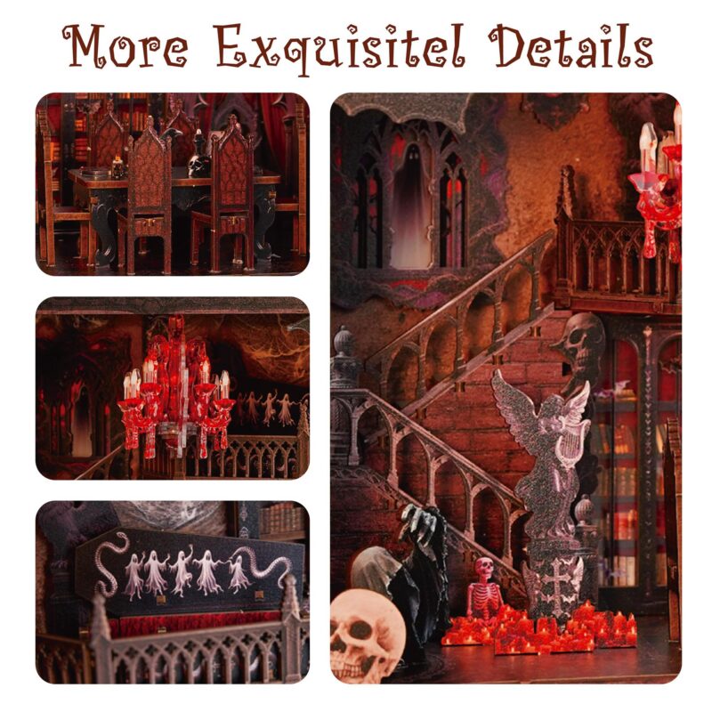 Joibabe Haunted Manor DIY Book Nook Kit with LED