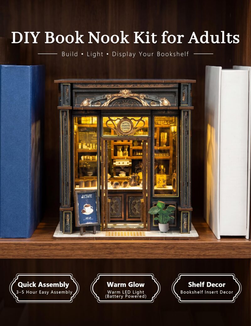 Boozuu Medieval Cafe DIY Book Nook Kit with LED