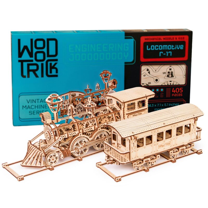 Wood Trick Toy Train Set 3D Wooden Model Kit