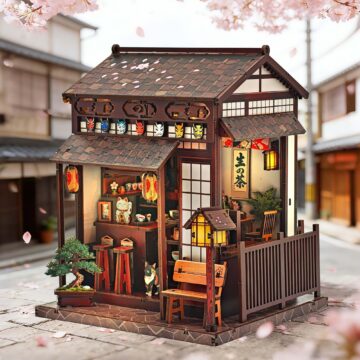 Lynnuo Sakura Tea Pavilion DIY Book Nook Kit