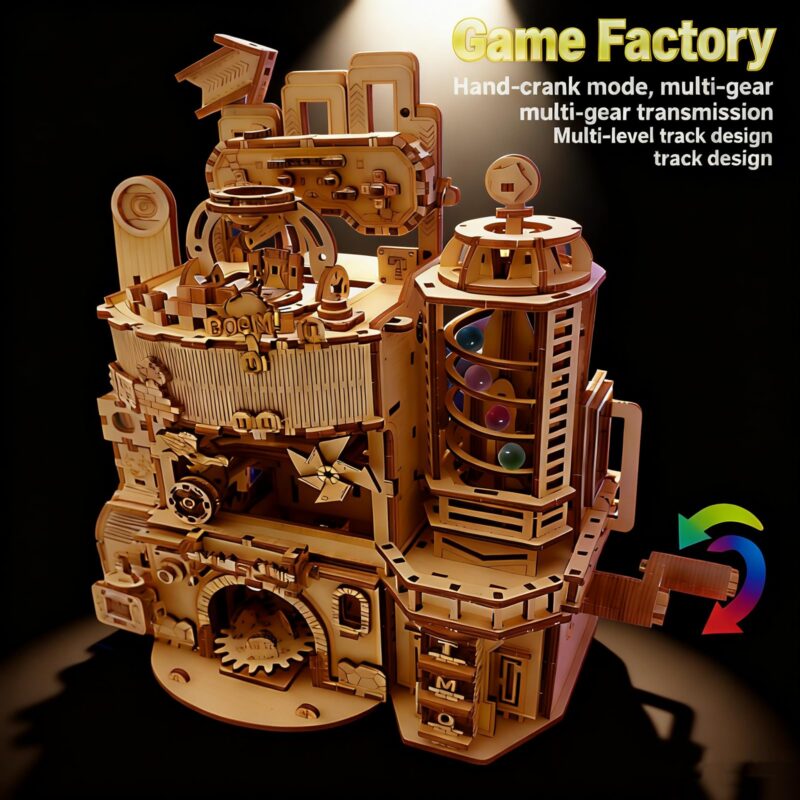 Faucly Mechanical Castle 3D Wooden Puzzle