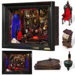 Droicc Gothic Vampire Study DIY Book Nook Kit with LED