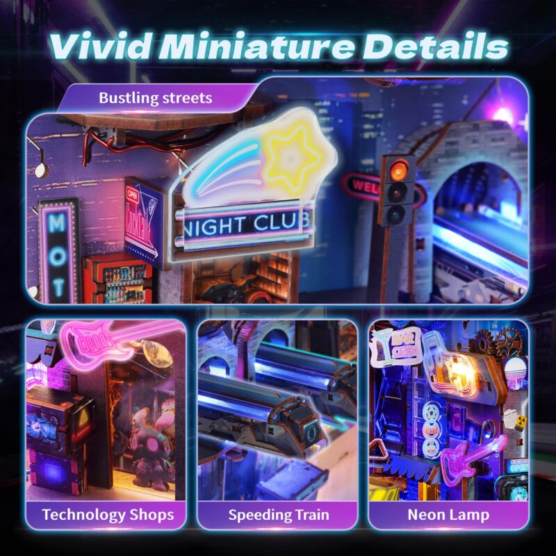 Funpola Endless Dimensions DIY Book Nook Kit with LED