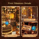 Funpola Wizard Wand Shop DIY Book Nook Kit with LED