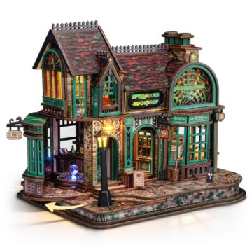 Funpola Magic Bookstore DIY Book Nook Kit with LED