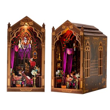 Roine Lxux Rose Princess DIY Book Nook Kit with LED