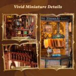 Funpola Magic Library DIY Book Nook Kit with LED