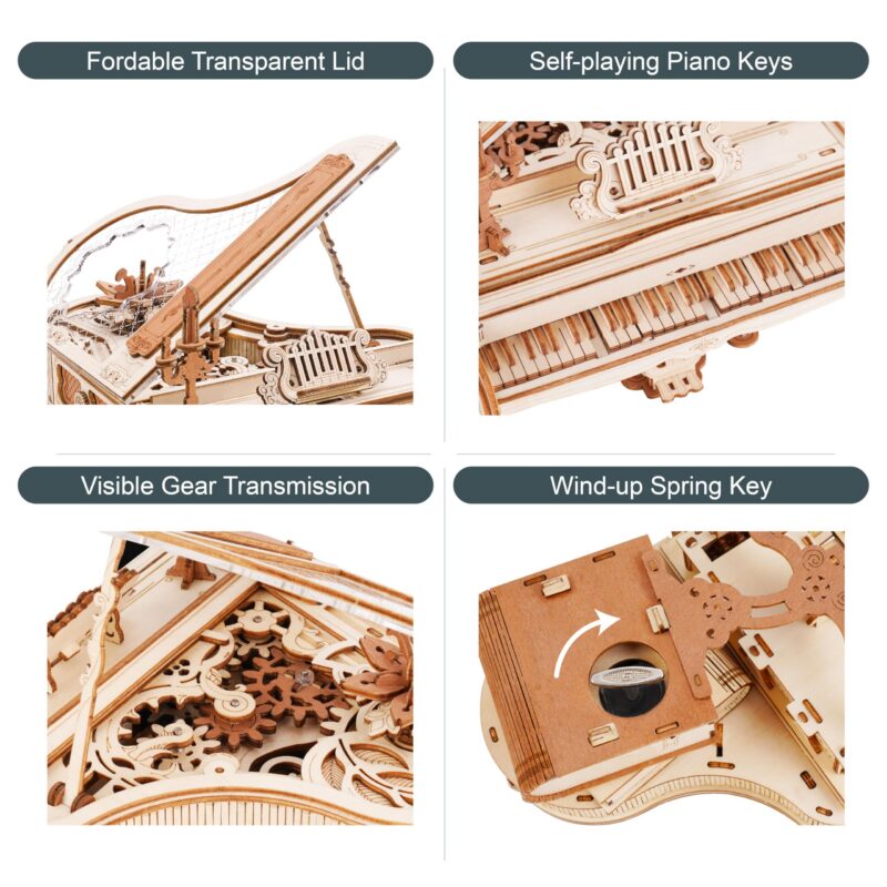 Rowood Magic Piano 3D Wooden Music Box Puzzle