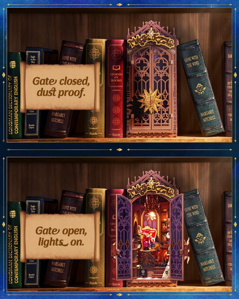 Rolife Magic Fantasy Corner DIY Book Nook Kit with LED