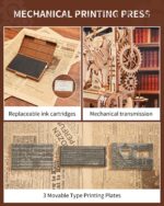 Rokr Classic Printing Press 3D Wooden Puzzle