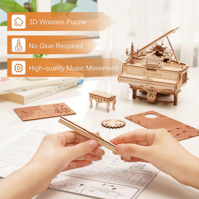 Rowood Magic Piano 3D Wooden Music Box Puzzle
