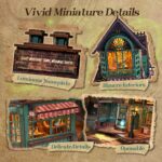 Funpola Magic Bookstore DIY Book Nook Kit with LED
