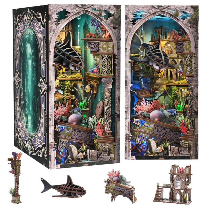 Fifijoy Lost City of Atlantis DIY Book Nook Kit with LED Fifijoy Lost City of Atlantis DIY Book Nook Kit with LED